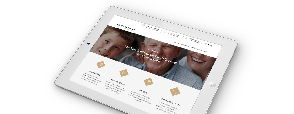 Elderly care website design